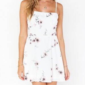 Show Me Your MuMu Lauren Tie Mini Dress Size Large‎ NEW